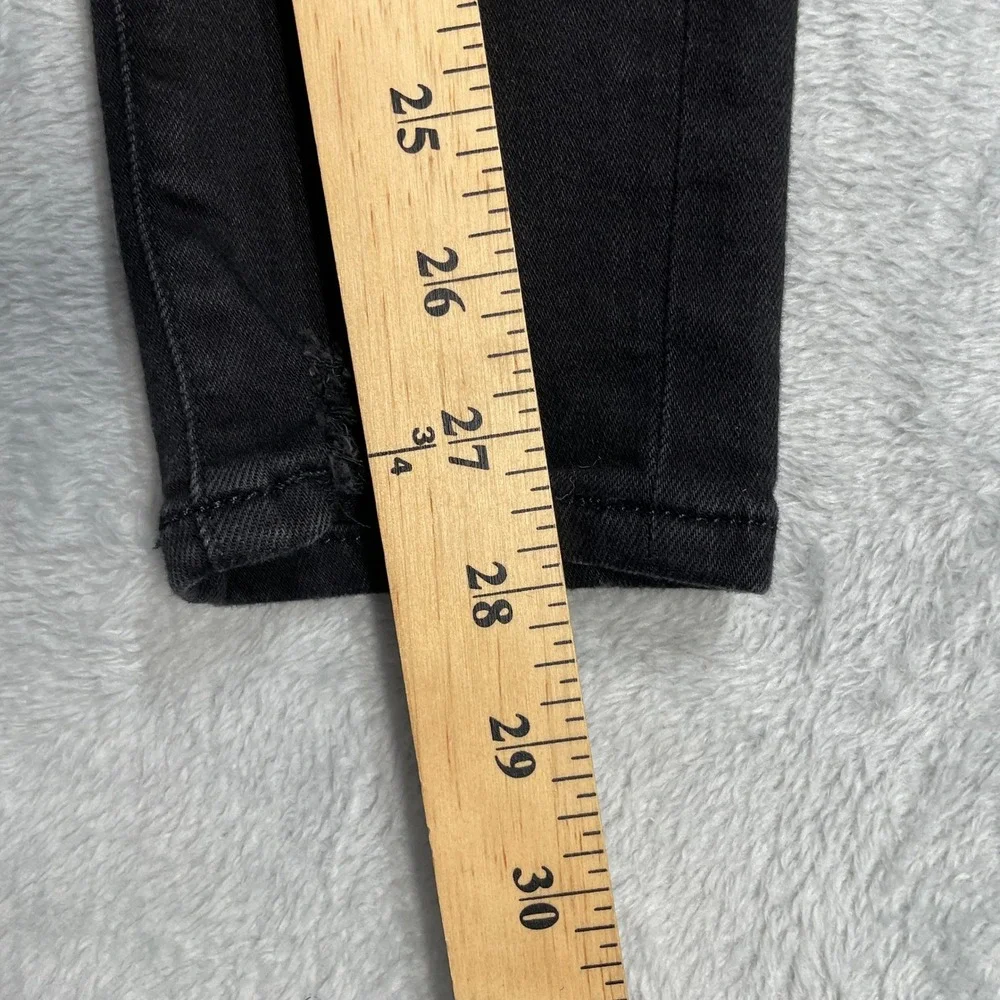 American Eagle Super Hi-Rise Jegging Womens 4 Black Distressed Ripped Next Level